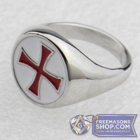 Knights Templar Red Cross Ring