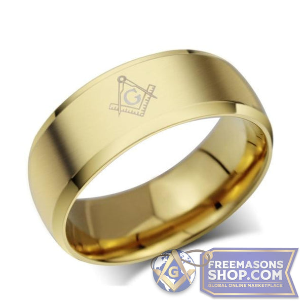 Masonic Titanium Ring Stainless Steel | FreemasonsShop.com | Jewelry