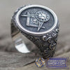 Retro Sun & Stars Masonic Ring | FreemasonsShop.com | Rings