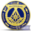 Masonic Brotherhood Blue & Gold Commemorative Coin | FreemasonsShop.com | Coins