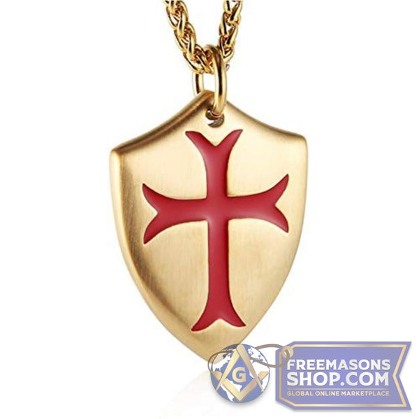 Knights Templar Shield Steel Necklace | FreemasonsShop.com | Jewelry