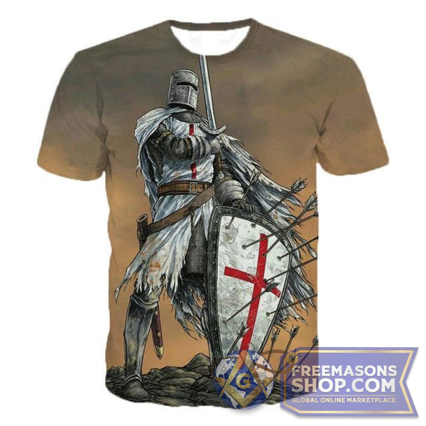 Knights Templar 3D Printed T-Shirt (Various Designs) | FreemasonsShop.com | Shirts