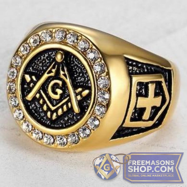 Vintage Masonic Knights Templar Ring (Gold & Silver) | FreemasonsShop.com | Rings