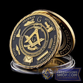 Masonic Association Under Brotherhood Token Challenge Coin