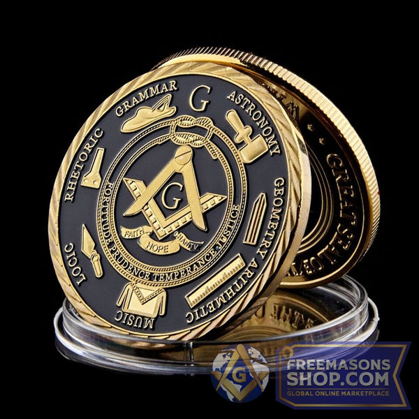 Masonic Association Under Brotherhood Token Challenge Coin | FreemasonsShop.com | Coins