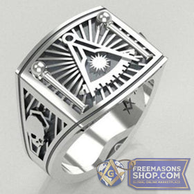 Silver Past Master Masonic Ring