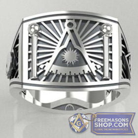 Silver Past Master Masonic Ring