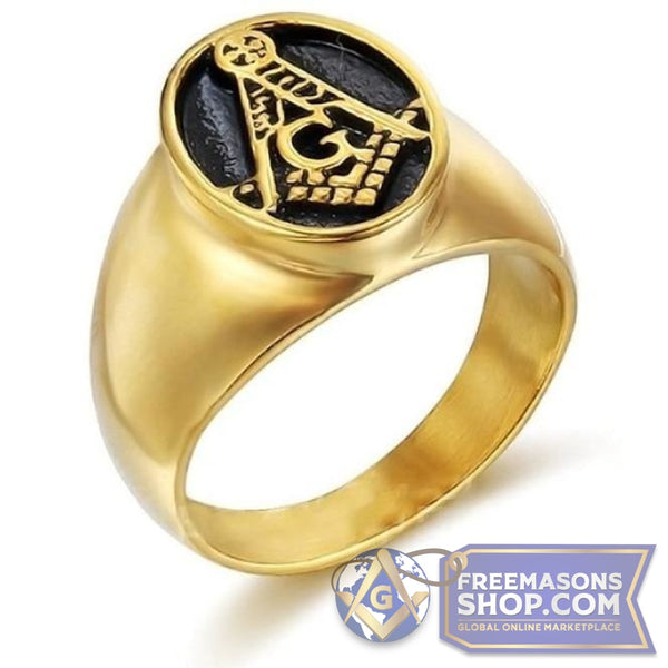 Classic Gold Masonic Ring | FreemasonsShop.com | Rings