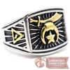 Shriners Scimitar Black & Gold Ring | FreemasonsShop.com |