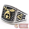 Shriners Scimitar Black & Gold Ring | FreemasonsShop.com |