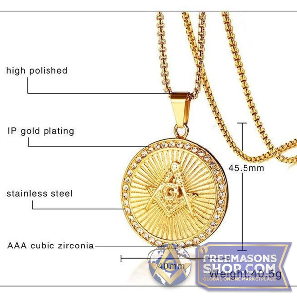 Masonic Pendant Gold 24