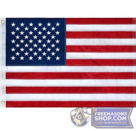 Outdoor Embroidered USA Flag - 3x5