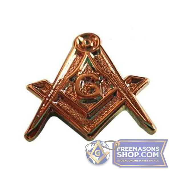 Bronze Square & Compass Lapel Pin | FreemasonsShop.com | Pins