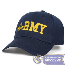 Masonic Army Embroidered Cap (Black & Blue)