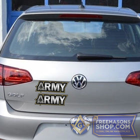 Army Masonic Car Sticker