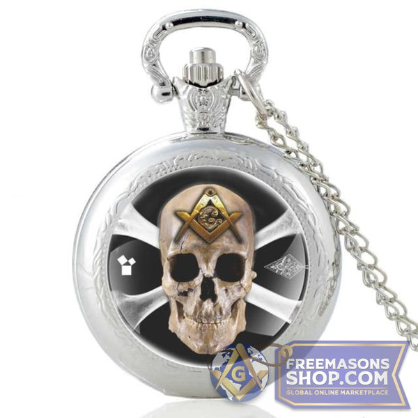 Masonic Skull Quartz Pocket Watch (Various Colors) | FreemasonsShop.com | Watch
