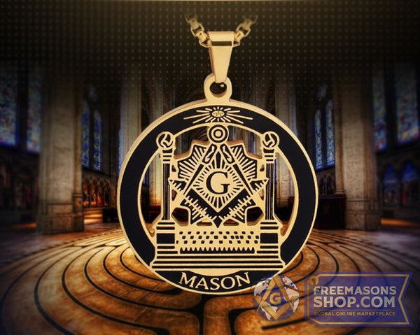 Masonic Round Necklace (Various Colors) | FreemasonsShop.com | Jewelry