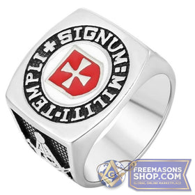 Knights Templar Cross Silver Ring