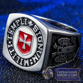 Knights Templar Cross Silver Ring