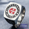 Knights Templar Cross Silver Ring | FreemasonsShop.com | Rings