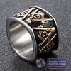 Masonic Square & Compass Ring (Gold or Black) | FreemasonsShop.com | Rings
