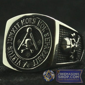 Masonic Skull Stainlesss Steel Ring