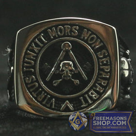 Masonic Skull Stainlesss Steel Ring