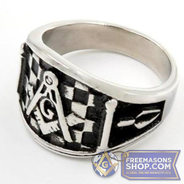 Freemason Checkered Floor Ring | FreemasonsShop.com | Rings