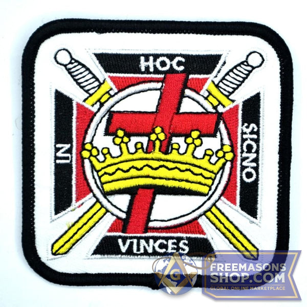 Knights Templar Embroidered Patches - White | FreemasonsShop.com | Patch