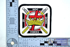 Knights Templar Embroidered Patches - White