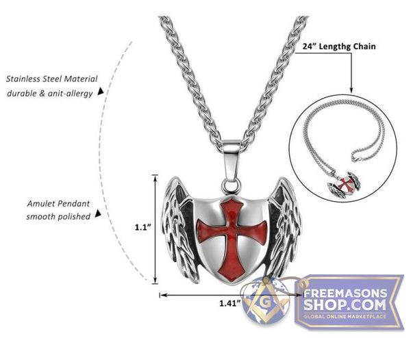 Knights Templar Cross Steel Necklace | FreemasonsShop.com | Jewelry