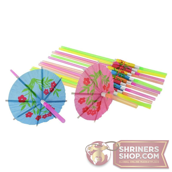 Tropical Umbrella Party Straws - 50 pieces | FreemasonsShop.com | Party