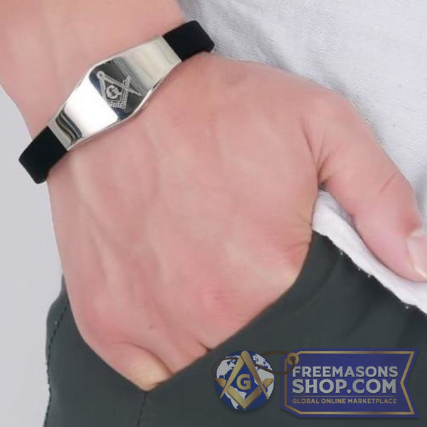 Masonic Silicone Bracelet (Various Colors) | FreemasonsShop.com | Jewelry