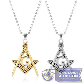 Masonic Square & Compass Necklace