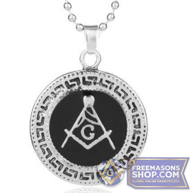 Masonic Vintage Silver Necklace