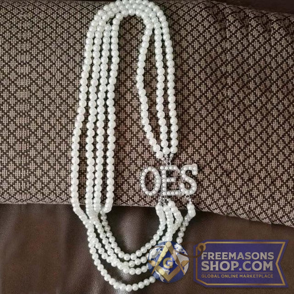 Eastern Star OES Pearl Necklace | FreemasonsShop.com | Jewelry