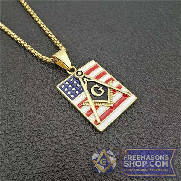 American Mason Stainless Steel Necklace | FreemasonsShop.com | Jewelry