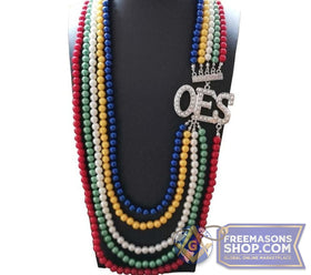 Eastern Star OES Color Pearl Necklace