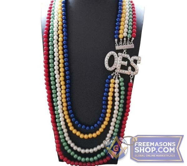 Eastern Star OES Color Pearl Necklace | FreemasonsShop.com | Jewelry