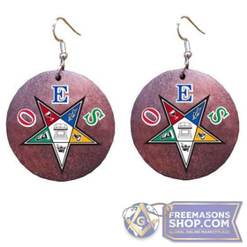 Eastern Star Wooden Earrings (OES Star)