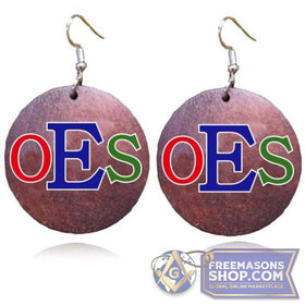Eastern Star Wooden Earrings (OES)