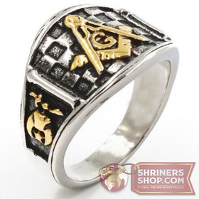 Masonic Shriners Steel Ring