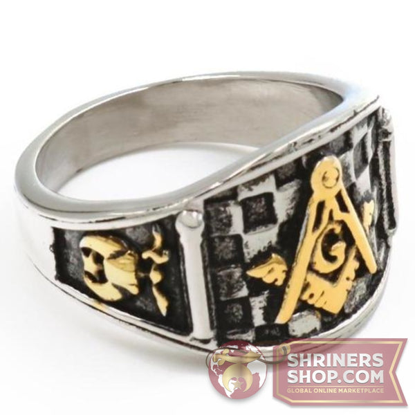 Masonic Shriners Steel Ring | FreemasonsShop.com | Rings