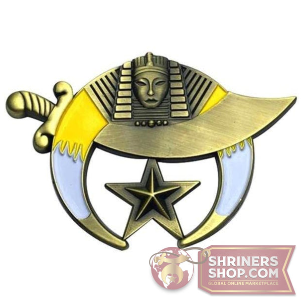 Shriner Car Emblem 3D Antique Gold | FreemasonsShop.com | Car Decal