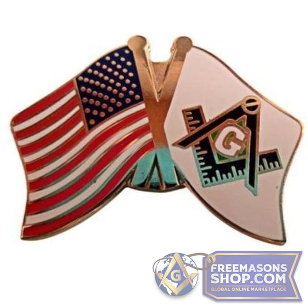 USA Flag Masonic Pin | FreemasonsShop.com | Pins