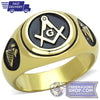 Gold Masonic Ring Stainless Steel | FreemasonsShop.com | Ring