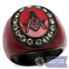 Black Diamond Stainless Steel Masonic Ring | FreemasonsShop.com | Ring