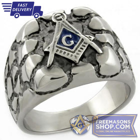 Masonic Stainless Steel Polished Ring